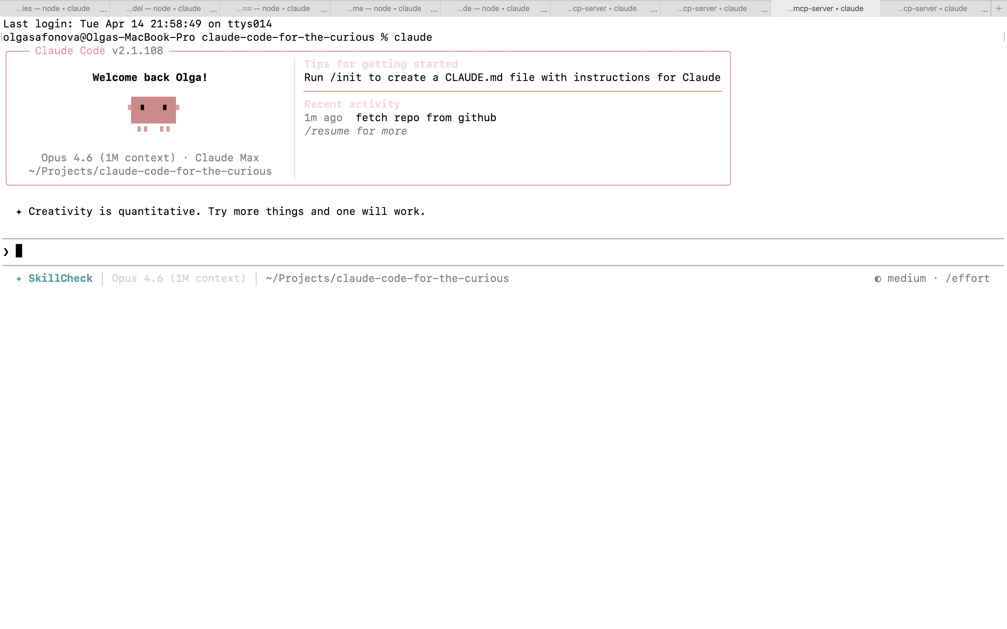Claude Code terminal screenshot